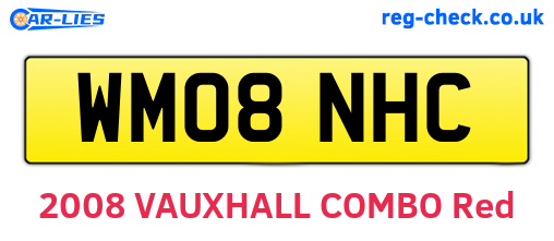 WM08NHC are the vehicle registration plates.