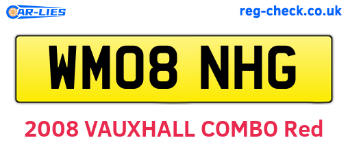 WM08NHG are the vehicle registration plates.