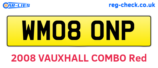 WM08ONP are the vehicle registration plates.