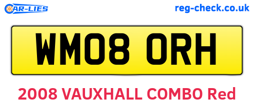 WM08ORH are the vehicle registration plates.