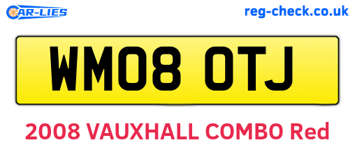 WM08OTJ are the vehicle registration plates.