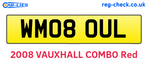 WM08OUL are the vehicle registration plates.