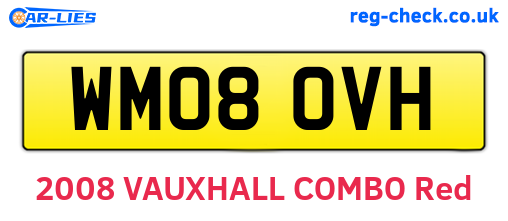 WM08OVH are the vehicle registration plates.