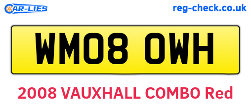 WM08OWH are the vehicle registration plates.
