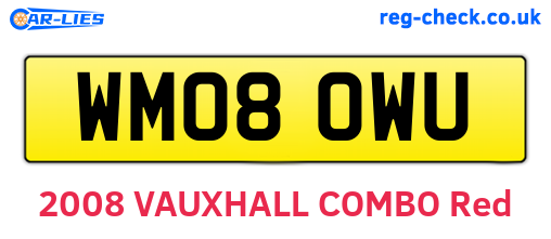 WM08OWU are the vehicle registration plates.