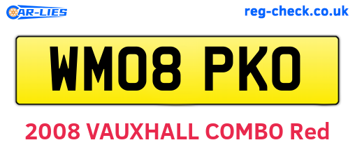 WM08PKO are the vehicle registration plates.