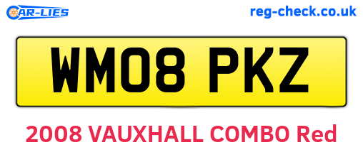 WM08PKZ are the vehicle registration plates.