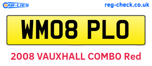 WM08PLO are the vehicle registration plates.