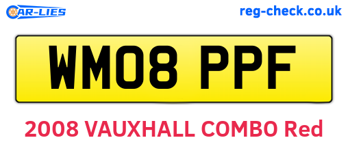 WM08PPF are the vehicle registration plates.