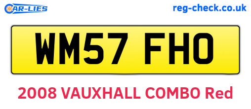 WM57FHO are the vehicle registration plates.