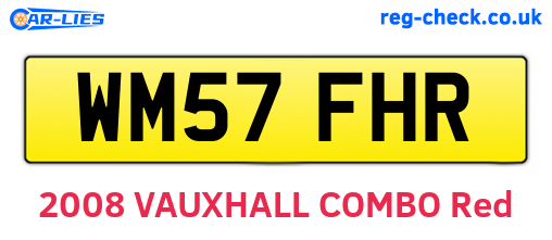 WM57FHR are the vehicle registration plates.