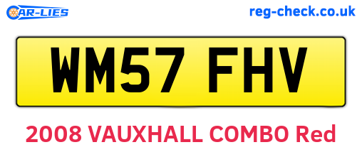 WM57FHV are the vehicle registration plates.