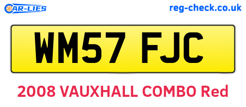 WM57FJC are the vehicle registration plates.