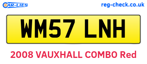WM57LNH are the vehicle registration plates.