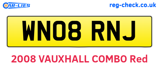 WN08RNJ are the vehicle registration plates.