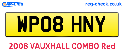 WP08HNY are the vehicle registration plates.