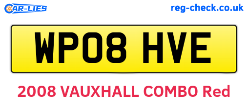 WP08HVE are the vehicle registration plates.
