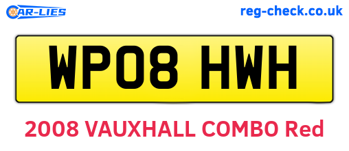 WP08HWH are the vehicle registration plates.