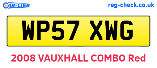 WP57XWG are the vehicle registration plates.