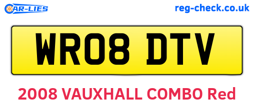 WR08DTV are the vehicle registration plates.