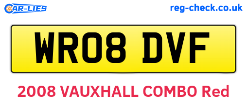 WR08DVF are the vehicle registration plates.