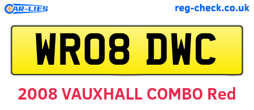 WR08DWC are the vehicle registration plates.