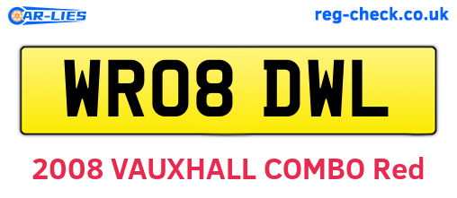 WR08DWL are the vehicle registration plates.