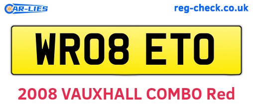 WR08ETO are the vehicle registration plates.