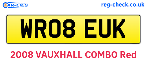 WR08EUK are the vehicle registration plates.