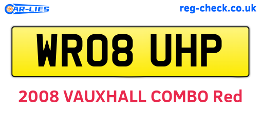 WR08UHP are the vehicle registration plates.