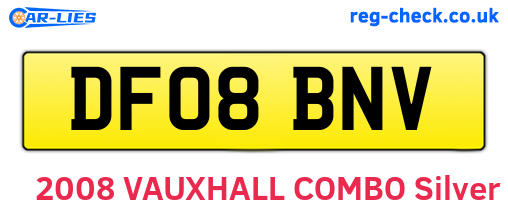 DF08BNV are the vehicle registration plates.