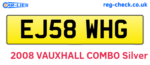 EJ58WHG are the vehicle registration plates.
