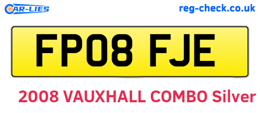 FP08FJE are the vehicle registration plates.
