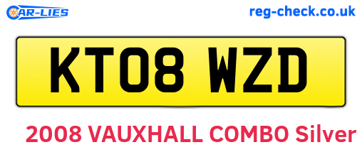 KT08WZD are the vehicle registration plates.