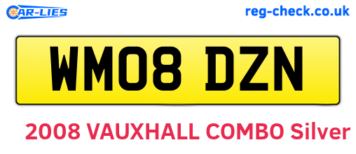 WM08DZN are the vehicle registration plates.