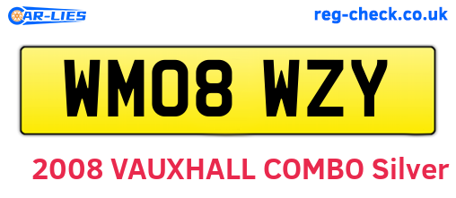 WM08WZY are the vehicle registration plates.