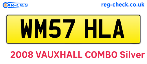 WM57HLA are the vehicle registration plates.
