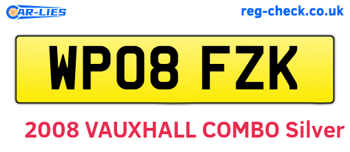 WP08FZK are the vehicle registration plates.