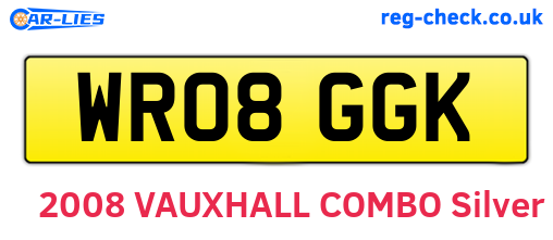 WR08GGK are the vehicle registration plates.