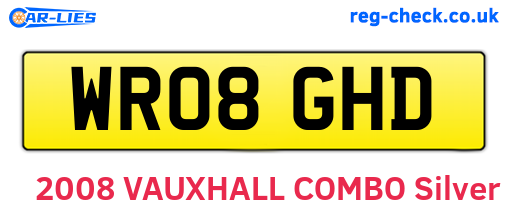 WR08GHD are the vehicle registration plates.