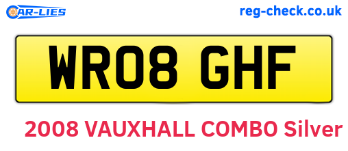 WR08GHF are the vehicle registration plates.