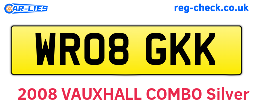 WR08GKK are the vehicle registration plates.