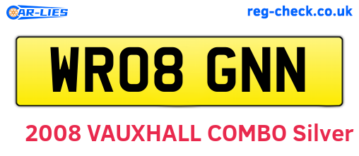 WR08GNN are the vehicle registration plates.