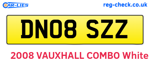 DN08SZZ are the vehicle registration plates.