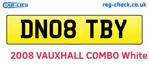 DN08TBY are the vehicle registration plates.