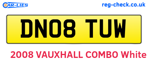 DN08TUW are the vehicle registration plates.