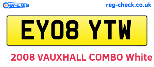 EY08YTW are the vehicle registration plates.