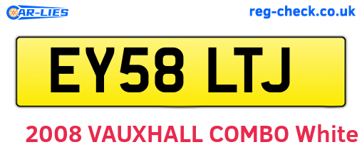 EY58LTJ are the vehicle registration plates.