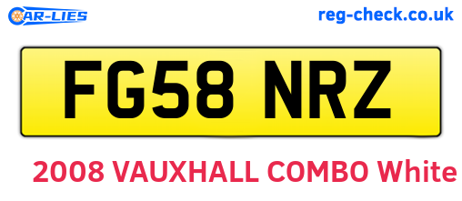FG58NRZ are the vehicle registration plates.