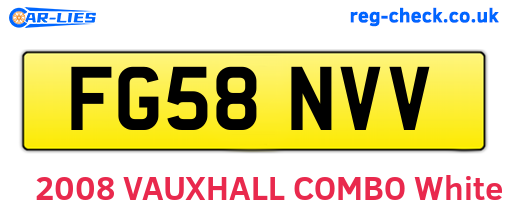 FG58NVV are the vehicle registration plates.